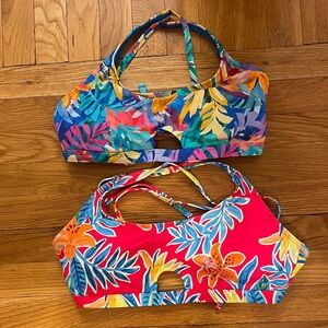 (2) SIZE D SUNSETS SWIM TOPS